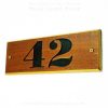 WDR-090 Rectangle Wooden House Sign Black Letters 42
