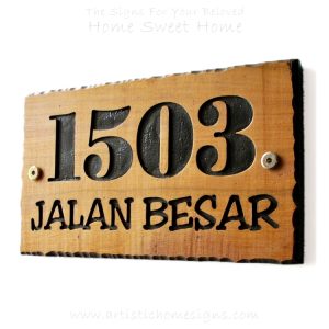 WDR-145 Rectangle Wooden House Sign 1503