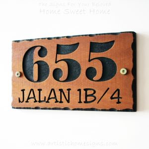 WDR-145 Rectangle Wooden House Sign 655
