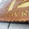 WDR-145 Rectangle Wooden House Sign Gold Letters 42