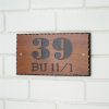 WDR-145 Rectangle Wooden House Sign Gold Letters 39