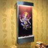 WWG-615 Ganesh Art Glass Wall Fountain Stainless Steel Frame 01