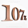 Weather Resistant House Numbers - Antique Copper 107z 01