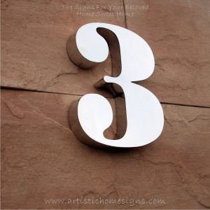 Weather Resistant House Numbers - Bold Font 3