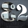 Weather Resistant House Numbers - Bold Font 32