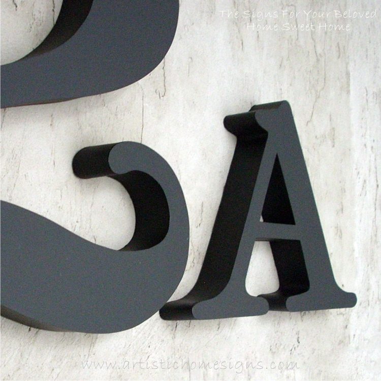Weather Resistant House Numbers - Cursive Font In Black Coating 2A 02