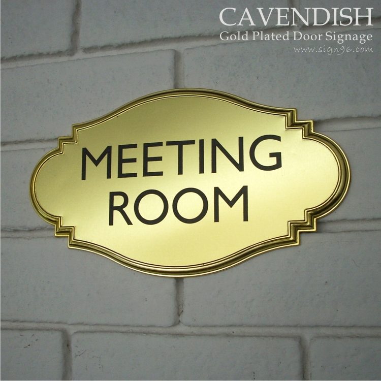 Cavendish Gold Plated Door Signage - DOR-122