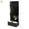 WFA-615 Elegant Wave Black Acrylic Floor Fountain Water Features Made In Malaysia
