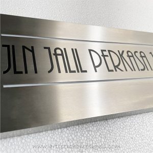 Modern House Number Illuminated Stainless Steel Signs Made In Malaysia
