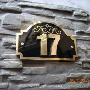 3D Brass Number On Brass Etching Sign Plaque Made In Malaysia