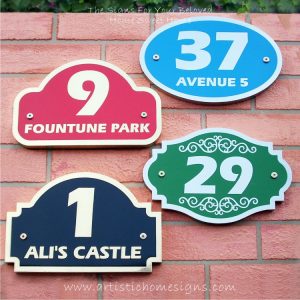 Brass Etching House Number Address Sign SSE-302 Made In Malaysia