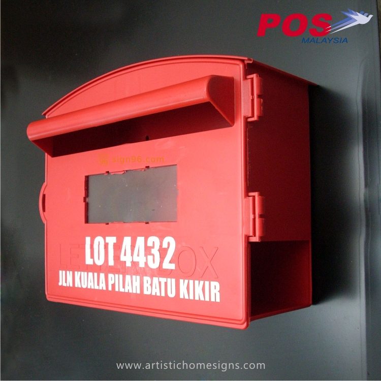 Malaysia-Post-Box-Mailbox-Horizontal-Plastic-Letterbox-With-3M-Reflective-Sticker-Address-Sign-MLB-405