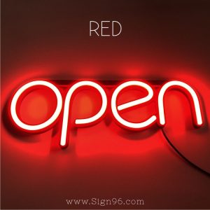 OPEN Luminous LED Neon Sign – Red LED