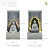Meditating Buddha Fountain With Mountain or Lotus Leaf WTT-130-M-L Ship From Malaysia