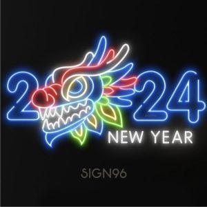 Prosperous Lunar Dragon Celebration 2024 Happy Chinese New Year LED Neon Signs